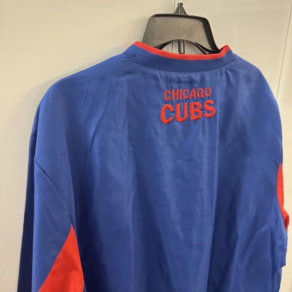 G-III Sports MLB Chicago Cubs Men's XL Pullover Windbreaker Side Zip Warmup NWT